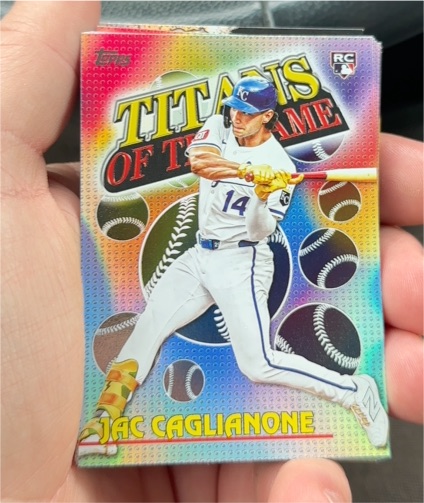 2026 Topps Series 1 #TOG-12 Jac Caglianone Titans of the Game Royals — front