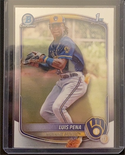 2025 Bowman Chrome #BCP-38 Luis Pena — front
