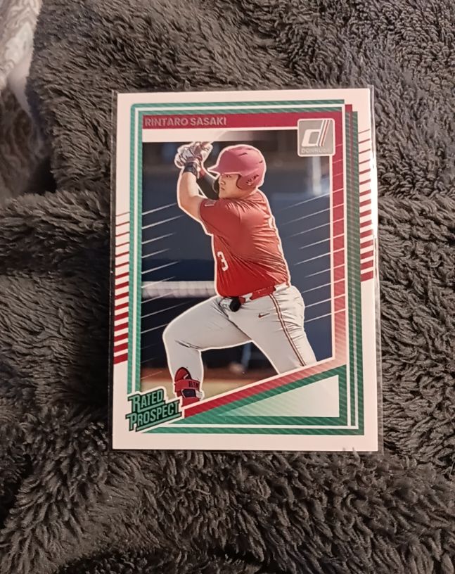 2025 Panini Donruss #127 Rintaro Sasaki Rated Prospect — front