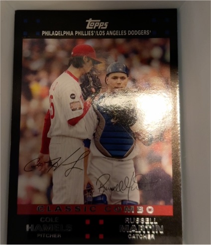 2007 Topps Updates & Highlights #UH281 Cole Hamels / Russell Martin — front