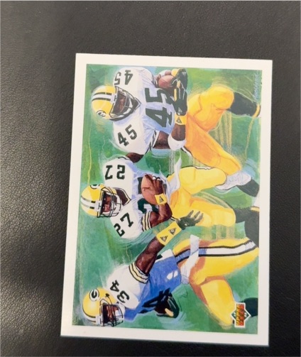 1992 Upper Deck #1 Star Rookie Checklist Edgar Bennett, Terrell Buckley, Dexter McNabb — front