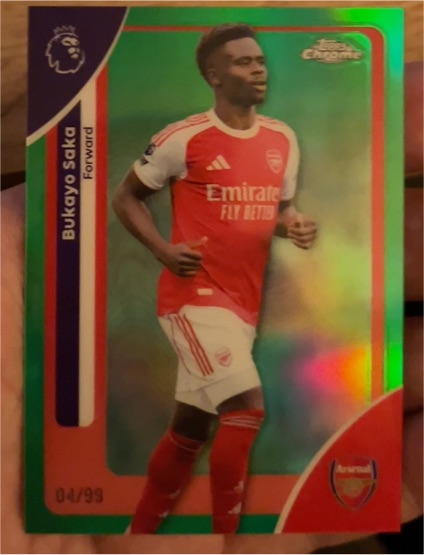 2026 Topps Chrome Premier League #13 Bukayo Saka — front