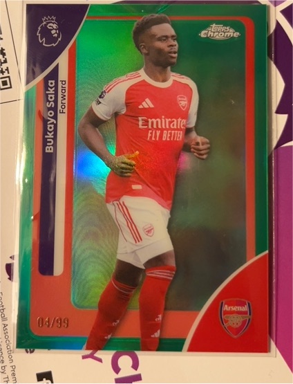 2026 Topps Chrome Premier League #13 Bukayo Saka — front