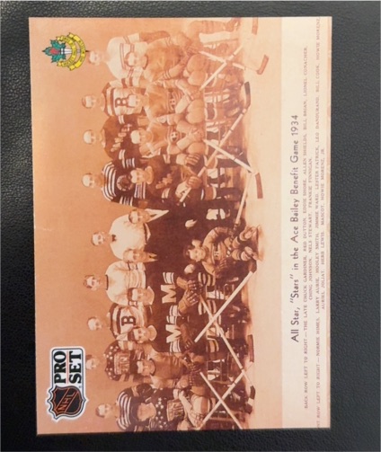1991-92 Pro Set #335 Ace Bailey Benefit Game — front