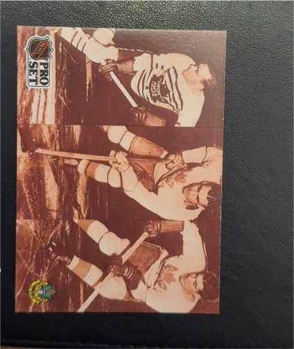 1991-92 Pro Set #338 The Kid Line Joe Primeau Harvey Jackson Charlie Conacher — front