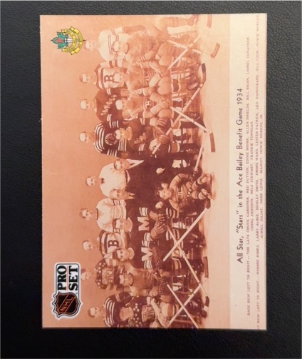 1991-92 Pro Set #335 Ace Bailey Benefit Game — front