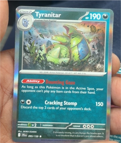 2022 Pokémon SV09: Journey Together #095 Tyranitar — front
