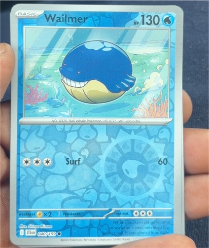 2025 Pokémon Journey Together #040 Wailmer — front