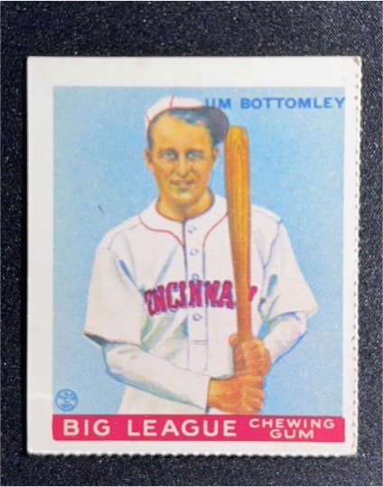 1977 Dover Publications Goudey Big League Gum Reprint #44 Jim Bottomley — front