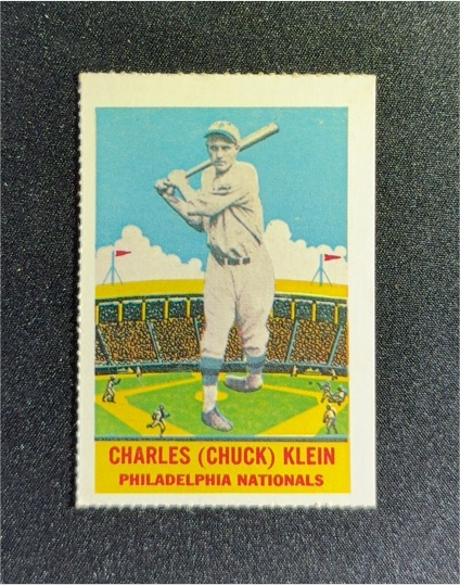 1933 DeLong Gum #22 Charles (Chuck) Klein — front