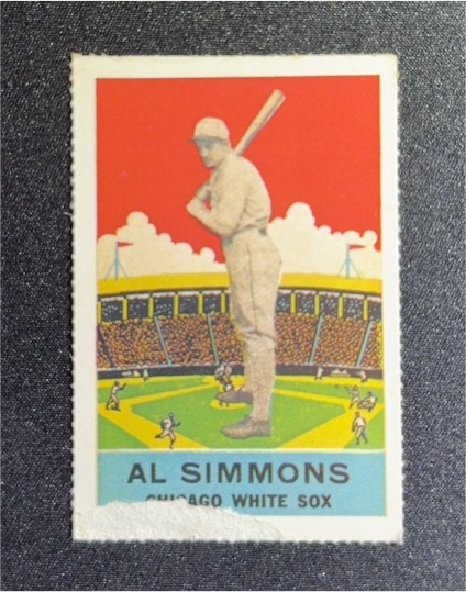 1933 DeLong Gum Co. #2 Al Simmons — front