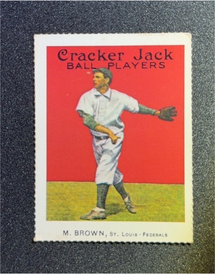 1977 Dover Publications Cracker Jack Ball Players Reprint #32 Mordecai Brown — front