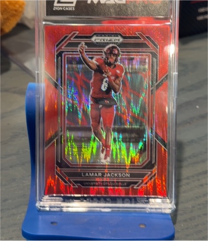 2023 Panini Prizm Draft Picks #67 Lamar Jackson Red Ice — front
