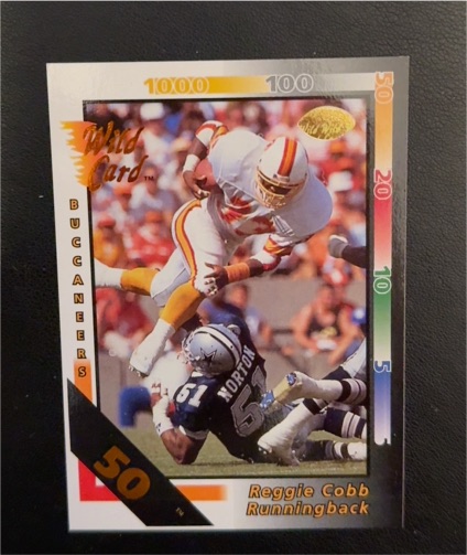 1992 Wild Card #46 Reggie Cobb — front