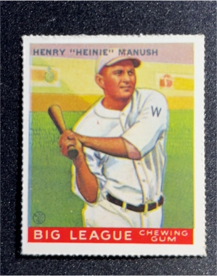 1933 Goudey #47 Henry "Heinie" Manush — front