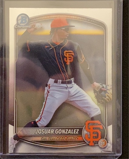2025 Bowman Chrome Draft #BDC-182 Josuar Gonzalez — front