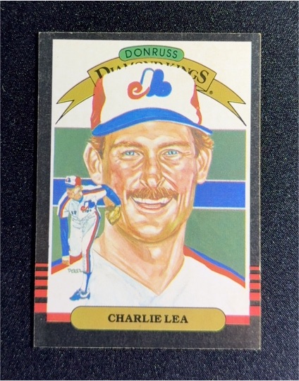 1985 Donruss Diamond Kings #21 Charlie Lea — front