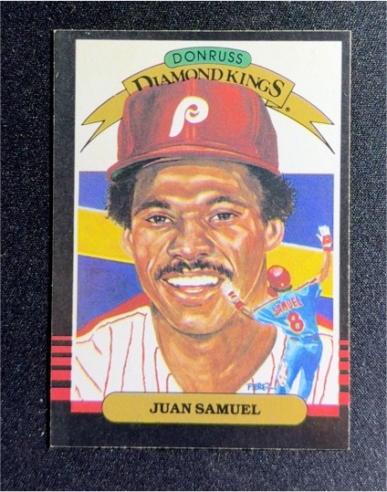1985 Donruss Diamond Kings #23 Juan Samuel — front
