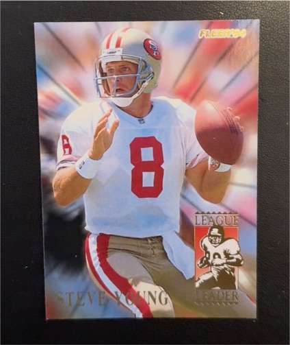 1994 Fleer League Leaders #10 Steve Young — front