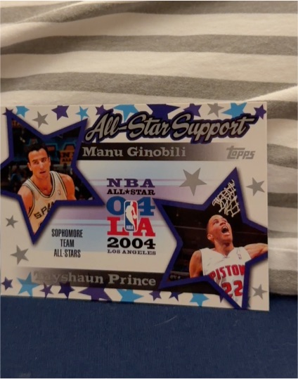 2004-05 Topps All-Star Support #ASGP Manu Ginobili/Tayshaun Prince — front