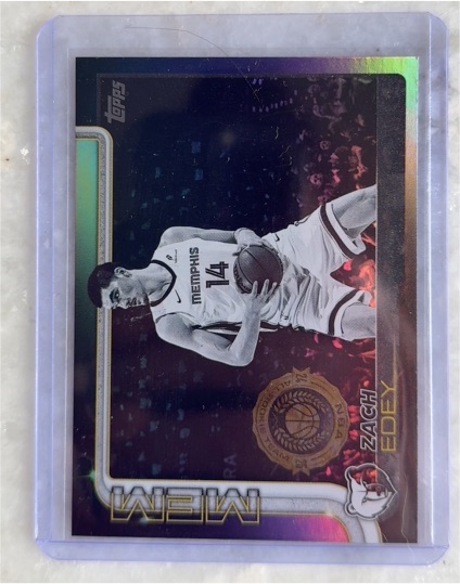 2025-26 Topps #186 Zach Edey Blackout — front