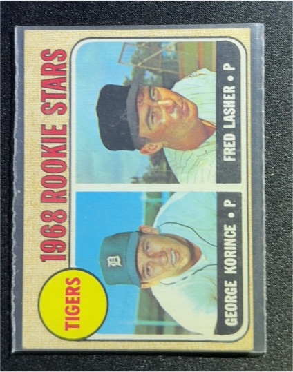 1968 Topps #447 Detroit Tigers Rookie Stars George Korince Fred Lasher — front