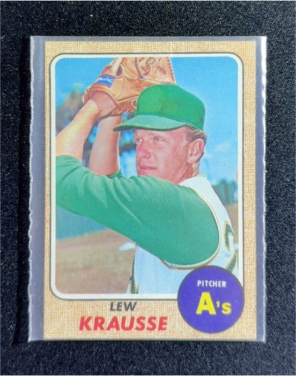 1968 Topps #458 Lew Krausse — front