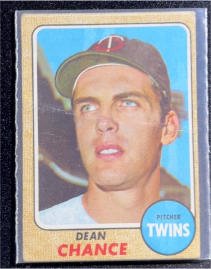 1968 Topps #255 Dean Chance — front