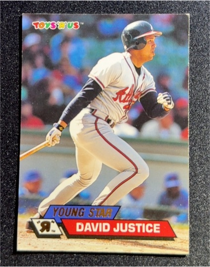 1993 Topps Stadium Club Toys R Us #14 David Justice — front