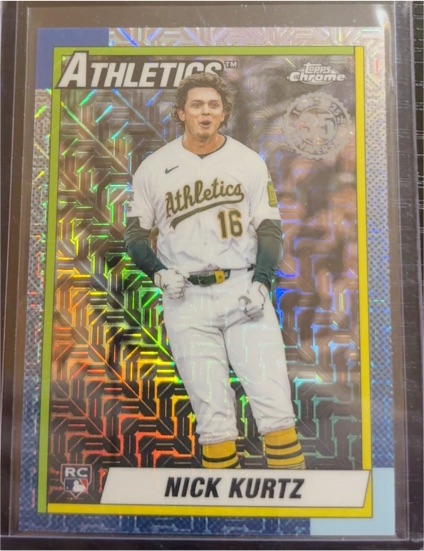 2025 Topps Update 1990 Topps Chrome Silver Pack Mojo #U90C-93 Nick Kurtz — front