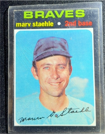 1971 Topps #663 Marv Staehle Atlanta Braves — front