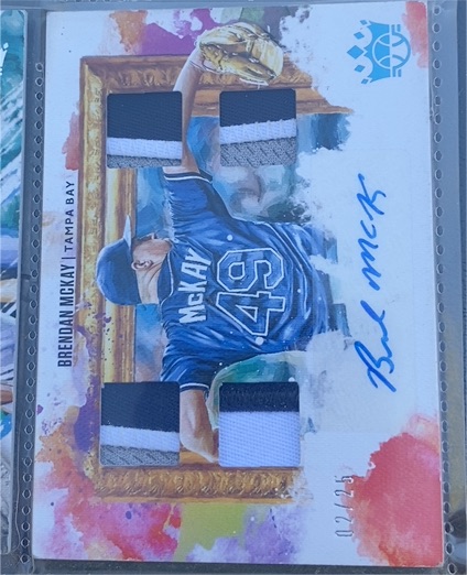 2020 Panini Diamond Kings #DKQ-BM Brendan McKay Quad Patch Autograph — front