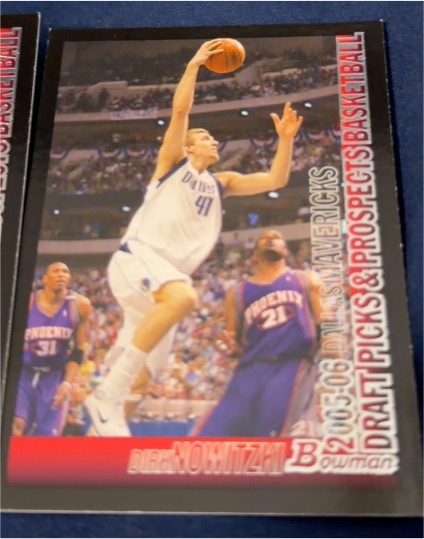 2005-06 Bowman Draft Picks & Prospects #10 Dirk Nowitzki — front