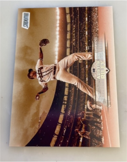 2025 Topps Stadium Club #72 Austin Riley Sepia Parallel — front
