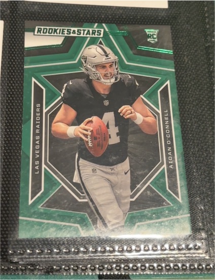 2023 Panini Rookies & Stars #101 Aidan O'Connell Green Rookie Las Vegas Raiders — front