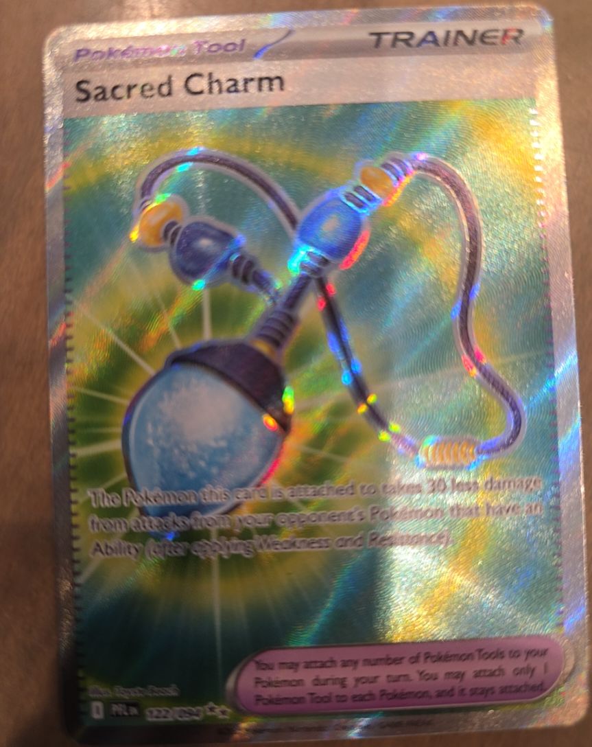 2025 Pokémon Phantasmal Flames #122 Sacred Charm — front