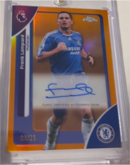 2024-25 Topps Chrome UEFA Club Compet Frank Lampard Autograph Orange Refractor #03/25 — front