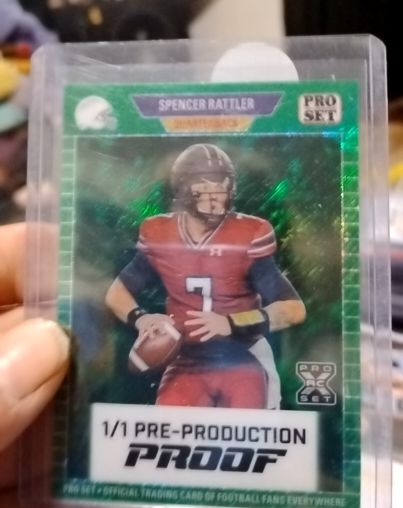 2024 Leaf Pro Set Metal #Spencer Rattler 1/1 Pre-Production Proof — front
