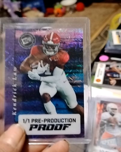 2023 Leaf Pro Set Purple/Green Pre-Production Proof #1/1 Kendrick Law — front
