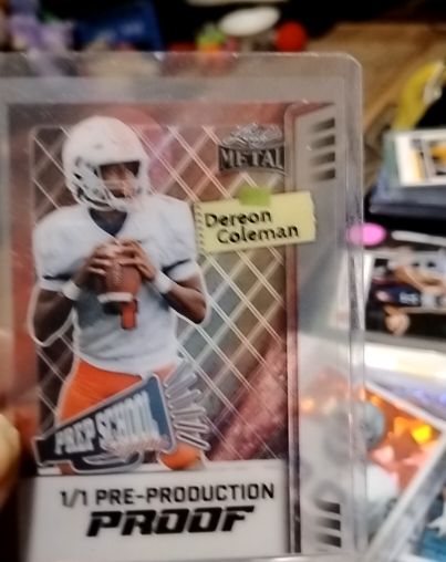 2024 Leaf Metal Pre-Production Proof #1/1 Dereon Coleman — front
