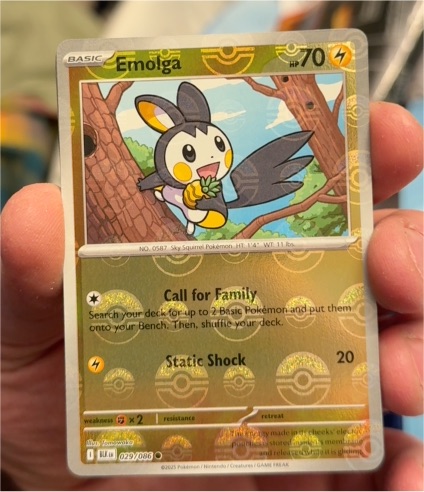 2025 Pokémon S&V Black Bolt #029 Emolga — front