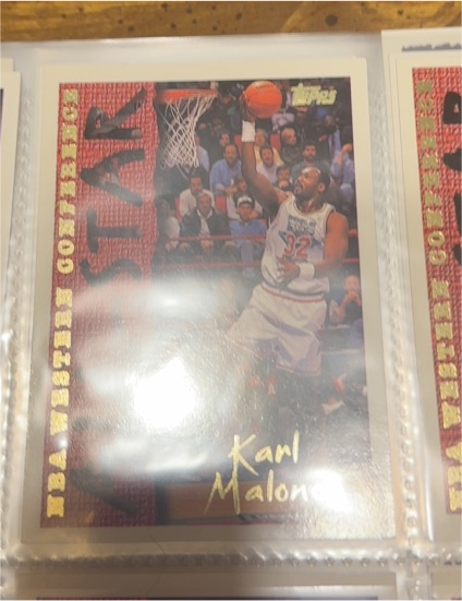 1994-95 Topps #185 Karl Malone — front