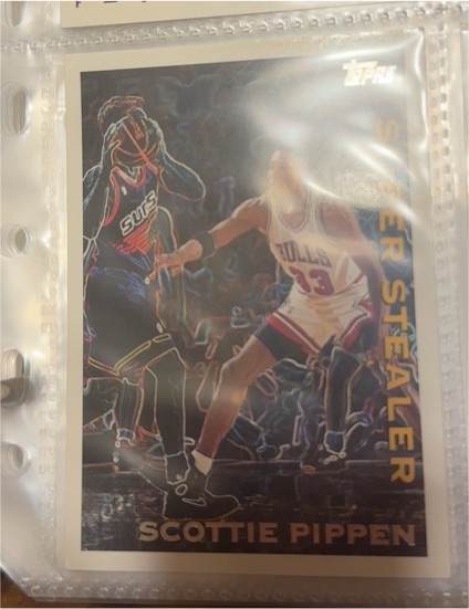 1994-95 Topps Own the Game #7 Scottie Pippen Super Stealer Insert — front