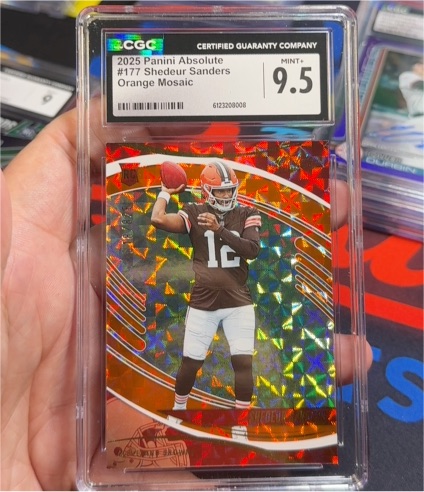 2025 Panini Absolute #177 Shedeur Sanders Orange Mosaic — front