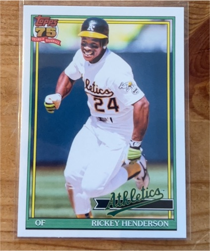 2026 Topps Series 1 #T91-52 Rickey Henderson Oakland Athletics — front