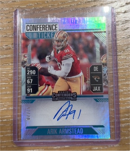 2024 Panini Contenders Conference Ticket #VT-AAD Arik Armstead — front