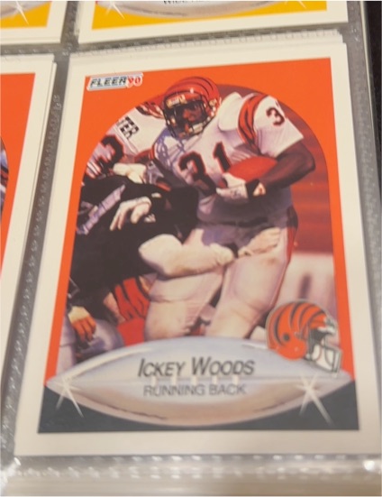 1990 Fleer #223 Ickey Woods — front
