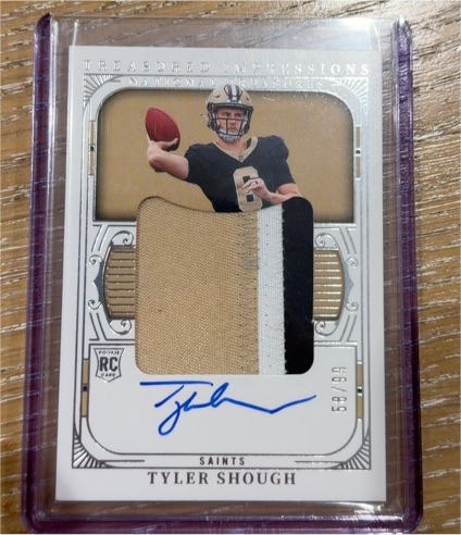 2025 Panini National Treasures #59 Tyler Shough — front