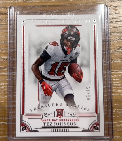 2025 Panini National Treasures #05 Tez Johnson — front