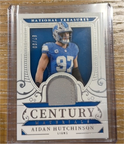 2024 Panini National Treasures Century Materials #CM-AHN Aidan Hutchinson — front